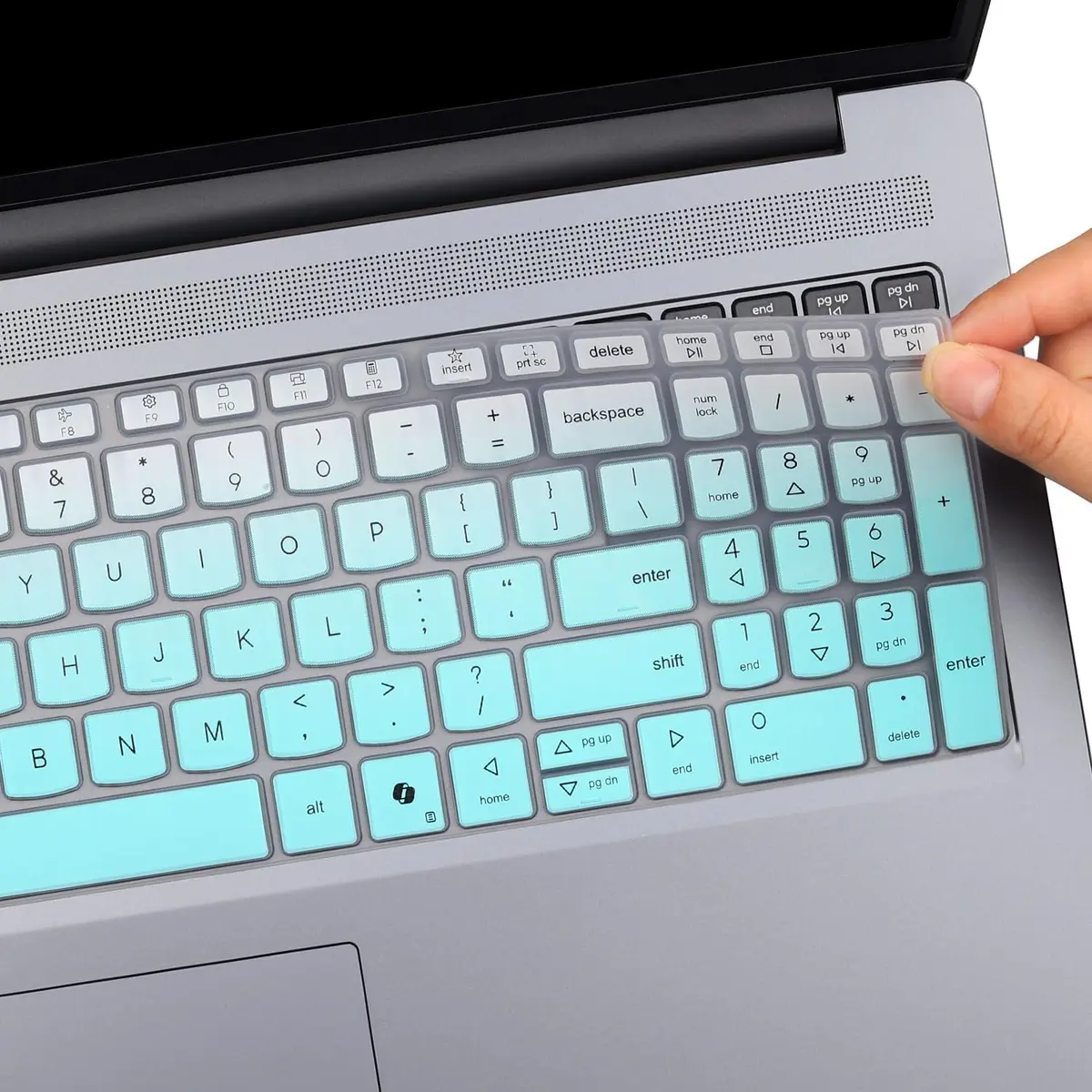 MUBUY-GOL OmbreMint Keyboard Cover for Lenovo IdeaPad Slim 3/3i/3X 15.3" 16" & Slim 5/5i/5a 15.3" 16" (Gen 11/10) | Protects from Spills & Dust - view 5