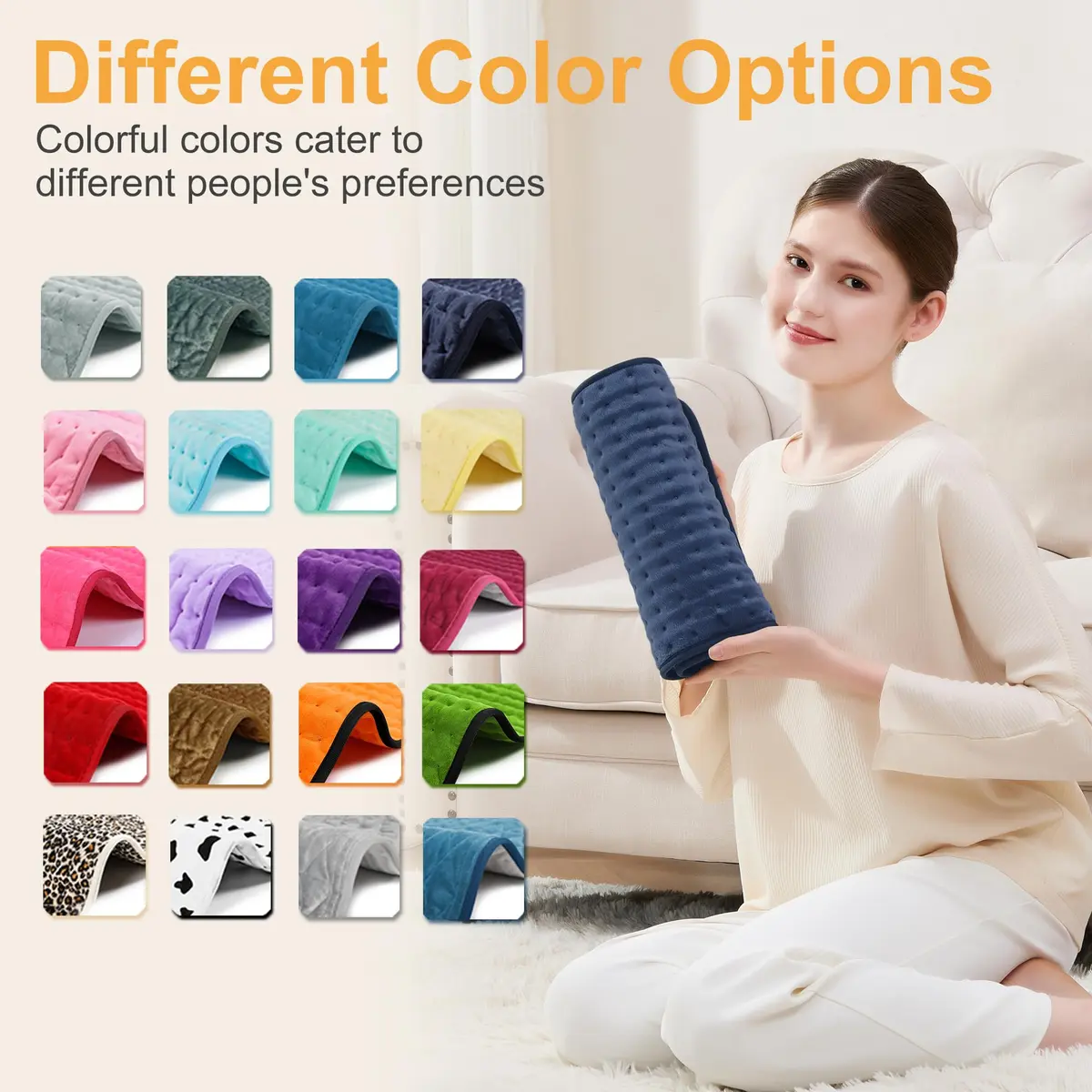 Deepsoon Electric Heating Pad 61cm x 30.5cm (24x12 in) | Soft Flannel with 6 Heat Settings & Auto Shut-Off - view 6