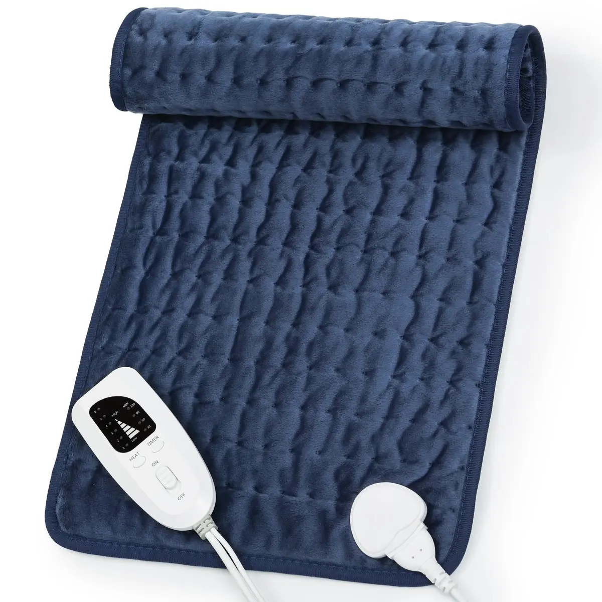 Deepsoon Electric Heating Pad 61cm x 30.5cm (24x12 in) | Soft Flannel with 6 Heat Settings & Auto Shut-Off - main product image