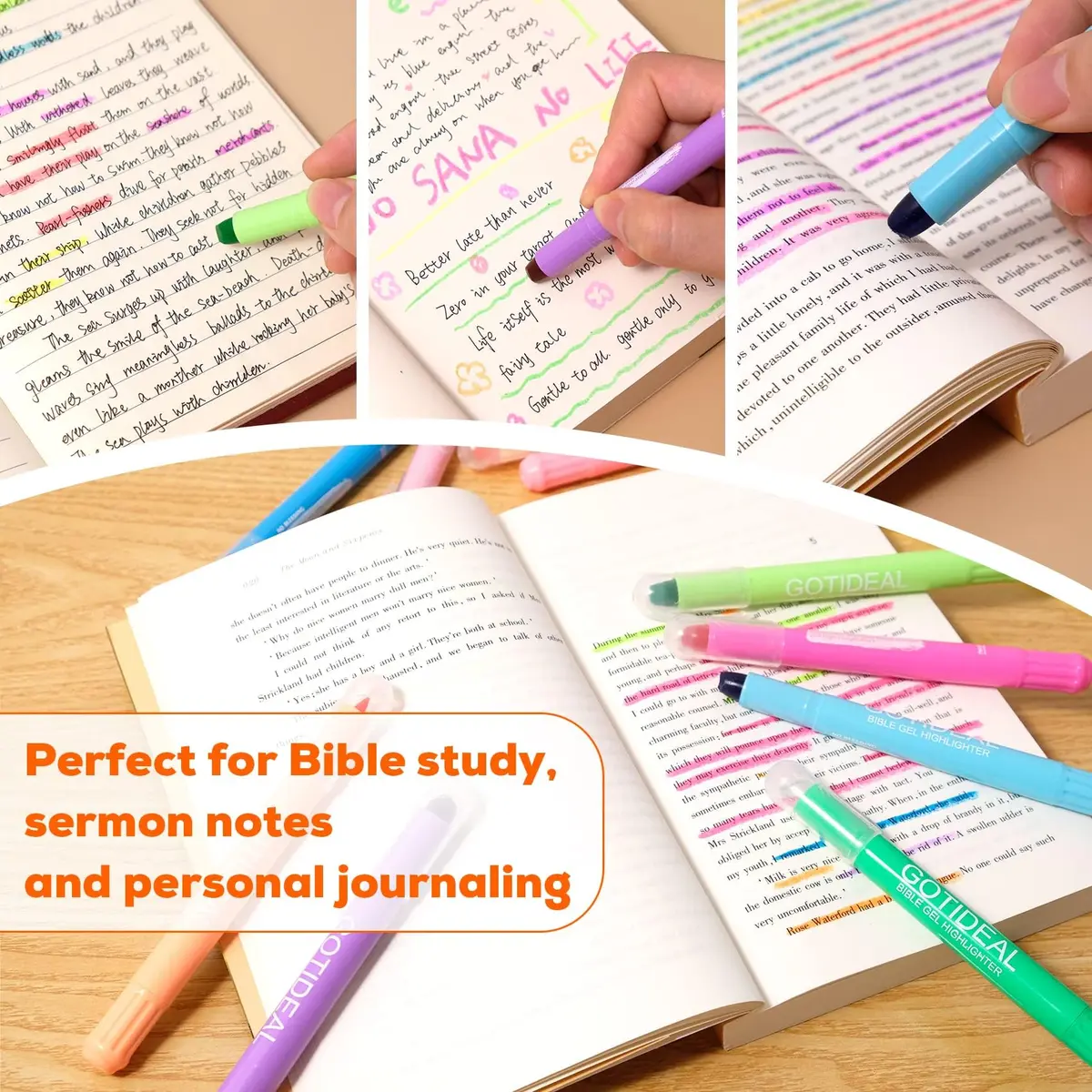 GOTIDEAL Bible Highlighters 36 Pack Assorted Gel Markers for Study & Journaling | No Bleed, Vibrant Colors - view 6