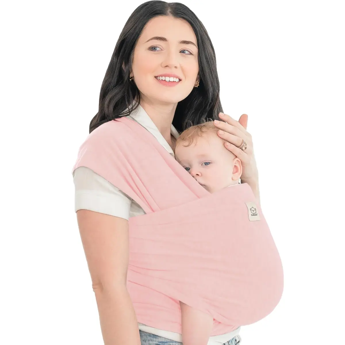 KeaBabies Original Baby Wrap Carrier - Dusty Pink (Pack of 2) - Ergonomic, Breathable Fabric - main product image