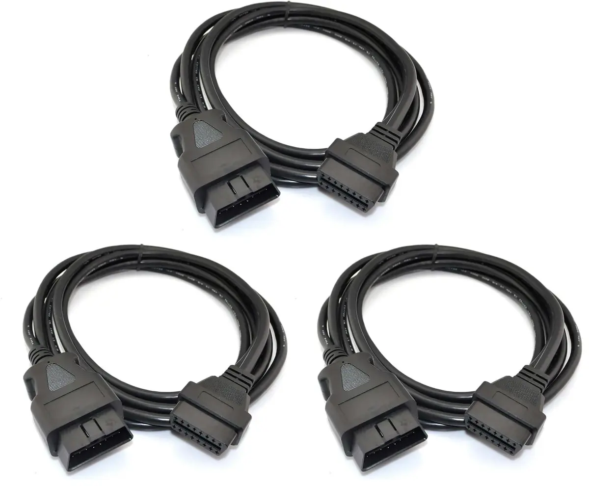 iKKEGOL 9.8ft 3M OBD 2 OBD II 16 Pin Car Extension Cable | Durable, Flexible Diagnostic Extender - main product image
