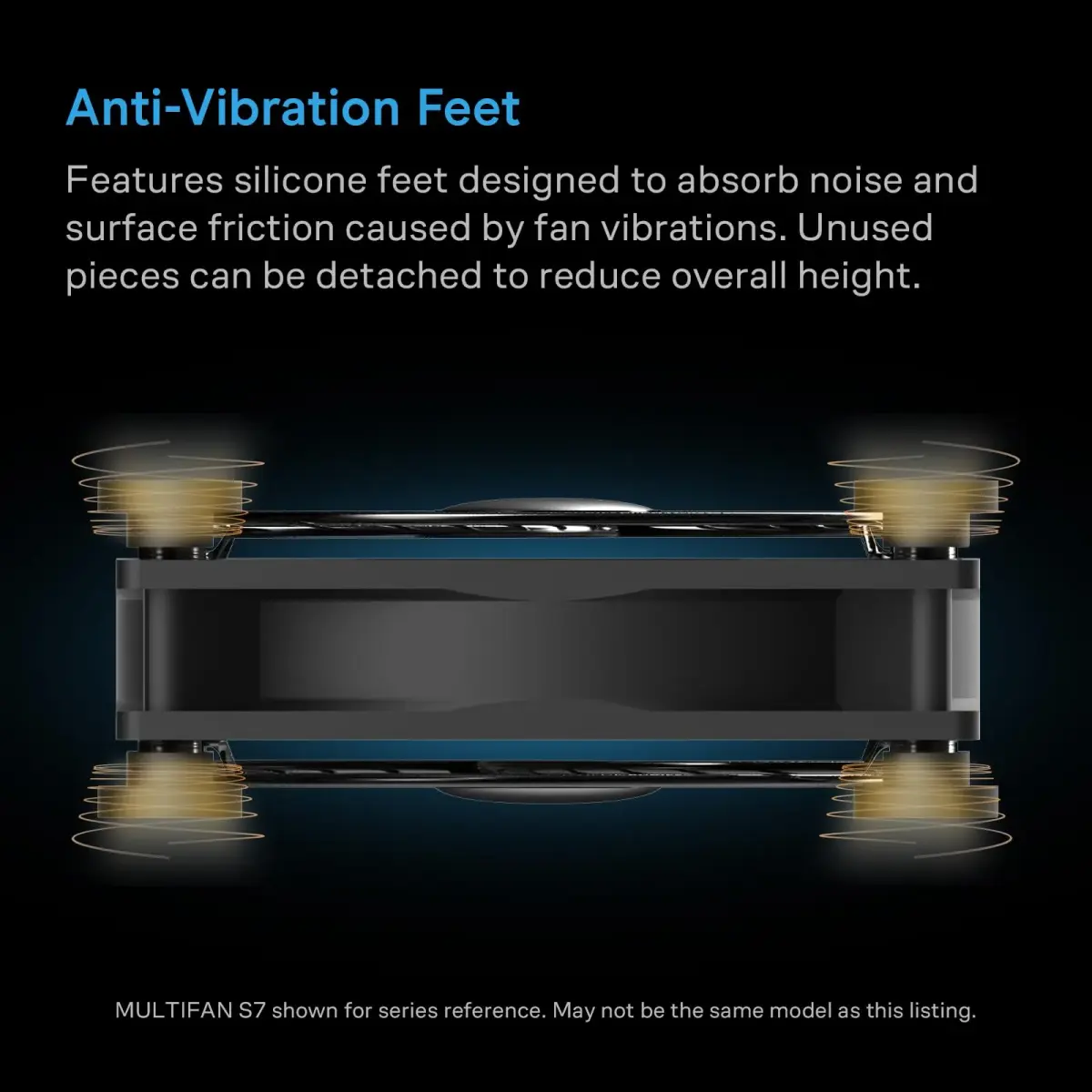 AC Infinity MULTIFAN S7-P Quiet Dual 120mm AC-Powered Fan Pack of 4 | UL-Certified Component Cooling - view 5