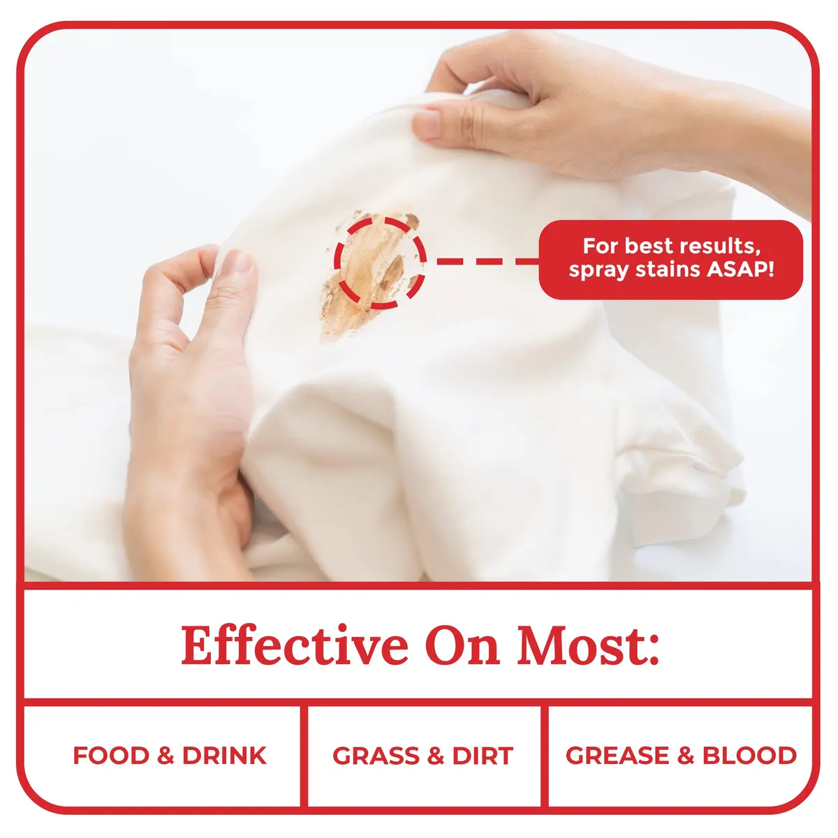Emergency Stain Rescue Stain Remover Spray 1000ml (32 Fl Oz) | Fast Acting for Wine, Coffee, Grease, Blood Stains - view 4