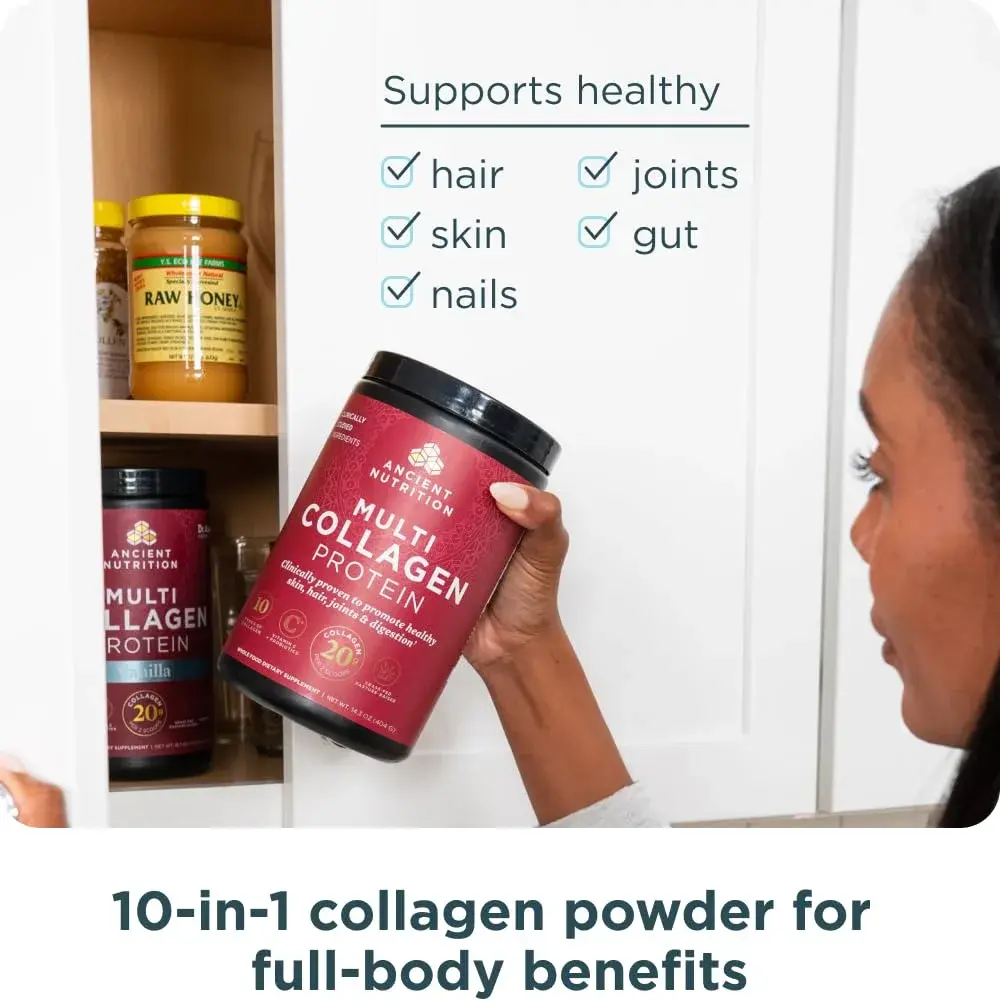 Ancient Nutrition Multi Collagen Powder Packets Unflavored 24 Servings (Pack of 2) | Supports Skin, Nails & Gut Health - view 6