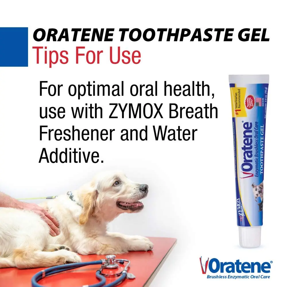 PKB Animal Health ZYMOX Oratene Brushless Toothpaste Gel for Dogs and Cats, 210 ml (7.5 oz) | Supports Healthy Oral Hygiene - view 6