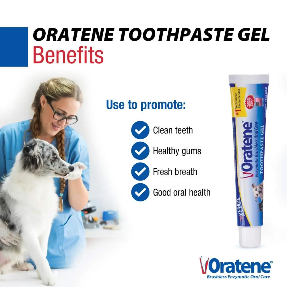 PKB Animal Health ZYMOX Oratene Brushless Toothpaste Gel for Dogs and Cats, 210 ml (7.5 oz) | Supports Healthy Oral Hygiene - view 2