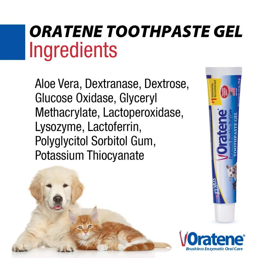 PKB Animal Health ZYMOX Oratene Brushless Toothpaste Gel for Dogs and Cats, 210 ml (7.5 oz) | Supports Healthy Oral Hygiene - view 4