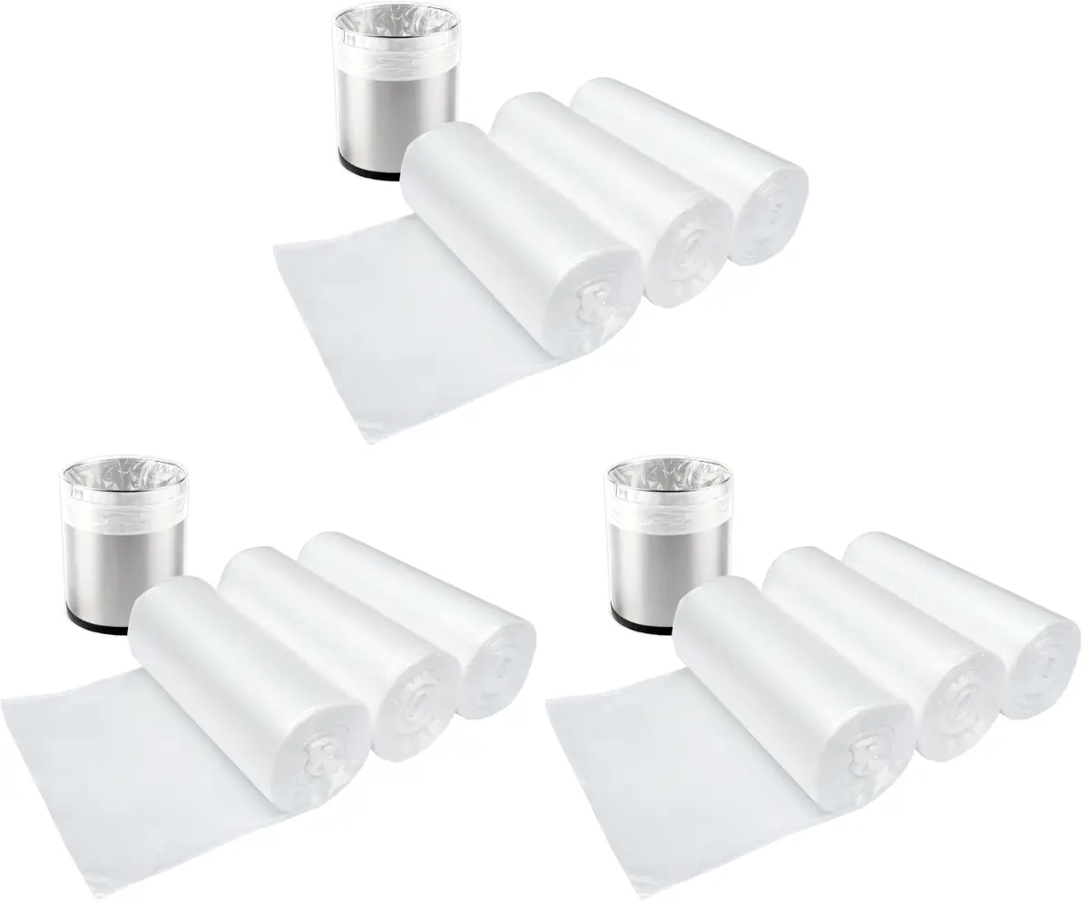 SOSOHOME Clear Waste Bags 4.5L (1.2 Gallon) | 150 Count Pack of 3 - main product image