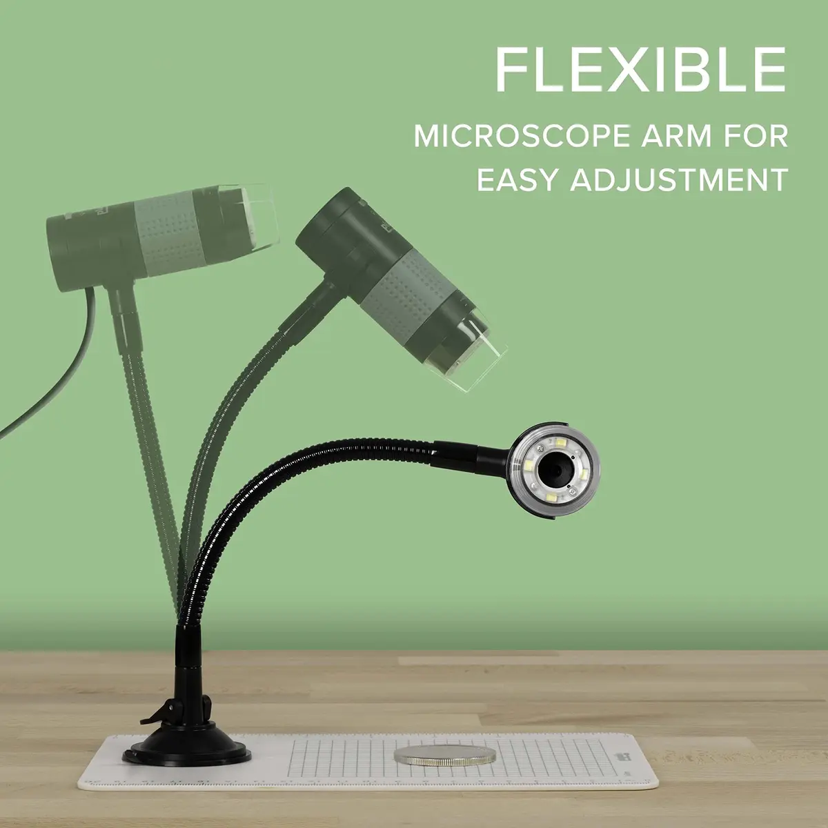 Plugable USB Digital Microscope 250x | 2MP Handheld USB & USB-C Microscope with Flexible Arm Stand for Electronics & Education - view 5