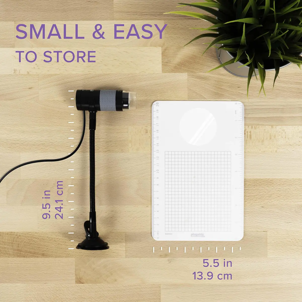 Plugable USB Digital Microscope 250x | 2MP Handheld USB & USB-C Microscope with Flexible Arm Stand for Electronics & Education - view 8