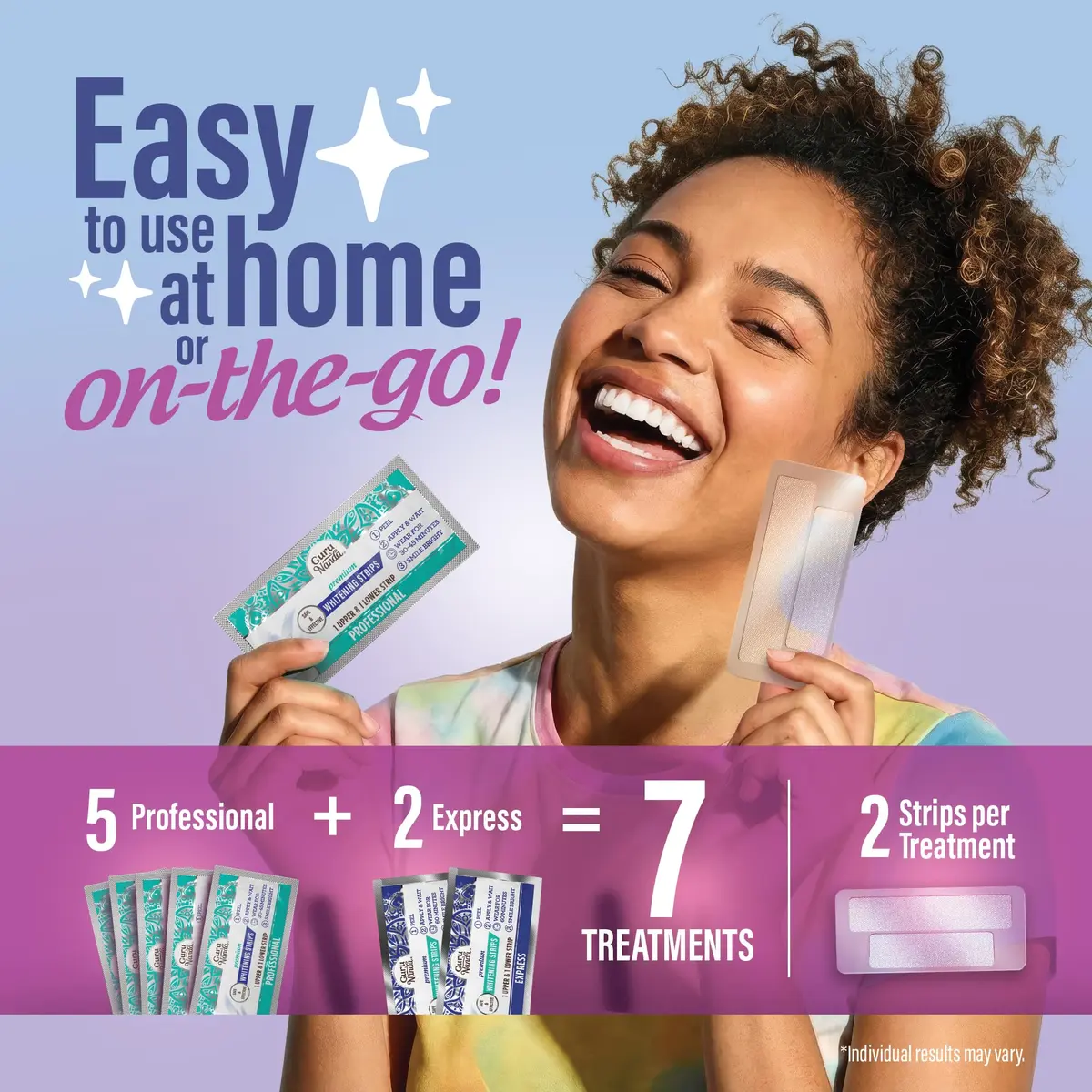 GuruNanda Teeth Whitening Strips Kit - 7-Day Treatment with Non-Slip, Dry Strip Technology - Whitening Designed with Care for a Brighter Smile (Pack of 4) - view 4