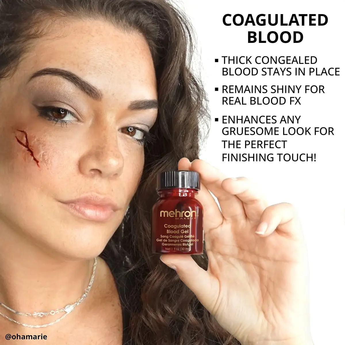 Mehron Makeup Coagulated Blood Gel | Fake Thick Blood Makeup for SFX, Halloween, Cosplay | 60ml (2 oz) Pack of 2 | Holds Shape Without Dripping - view 4