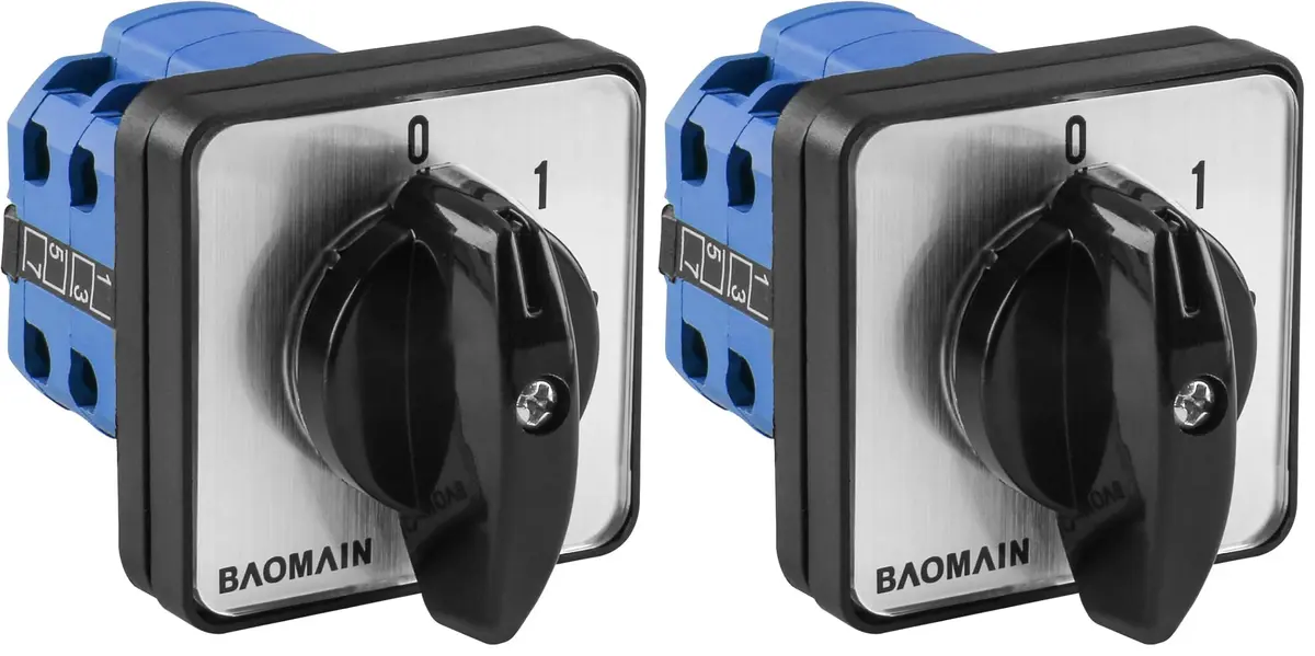 Baomain 20A 660V 5-Position Rotary Selector Switch | Pack of 2 - main product image