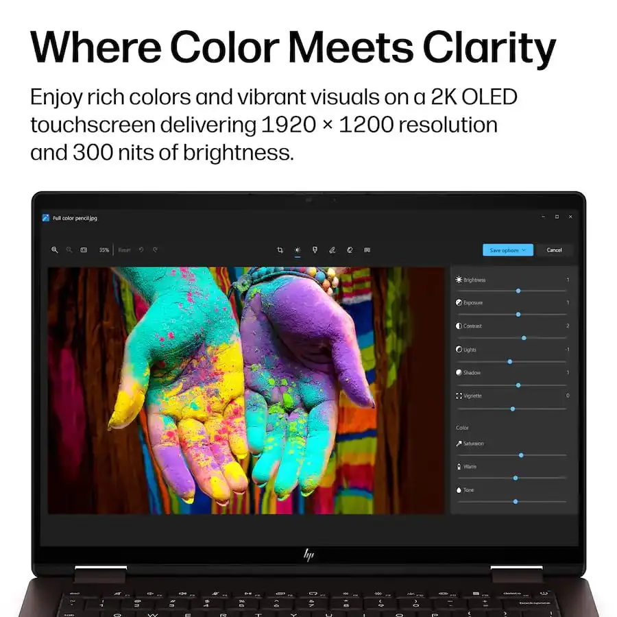 HP OmniBook X Flip 2-in-1 AI Laptop 14" 2K OLED Touchscreen | AMD Ryzen AI 5 430, 16GB LPDDR5X, 512GB SSD, Wi-Fi 7, Win11 - view 7