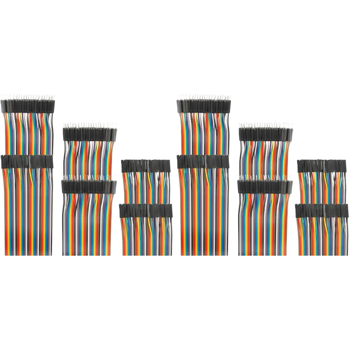 EDGELEC 120pcs 20cm Male to Female Breadboard Jumper Wires Kit - Assorted Colors (Pack of 2) - main product image