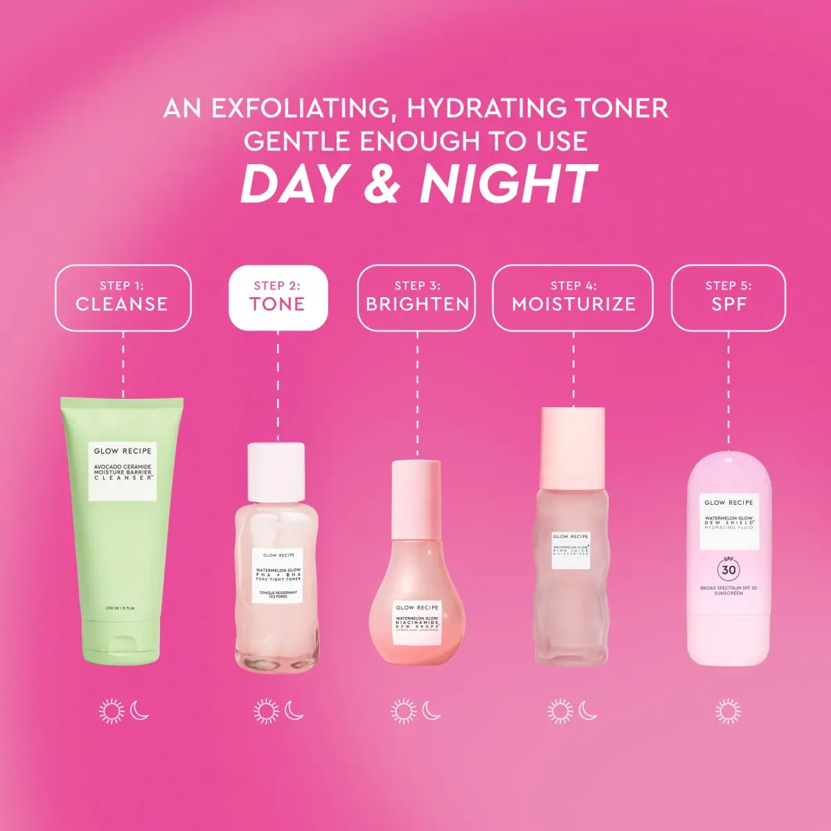 Glow Recipe Watermelon PHA + BHA Pore Tight Toner 120ml (4.05 Fl Oz) | Gentle Exfoliant for Pores - view 6