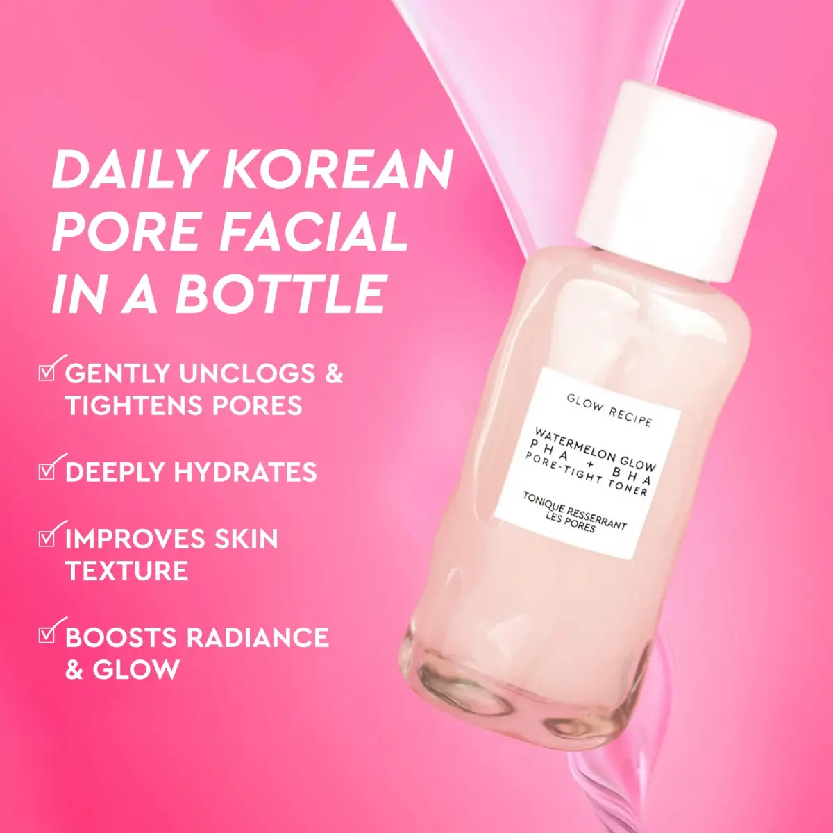 Glow Recipe Watermelon PHA + BHA Pore Tight Toner 120ml (4.05 Fl Oz) | Gentle Exfoliant for Pores - view 2