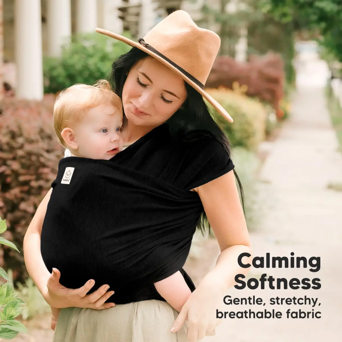 KeaBabies Original Baby Wrap Carrier - Trendy Black (Pack of 2) | Ergonomic, Breathable Fabric - view 3