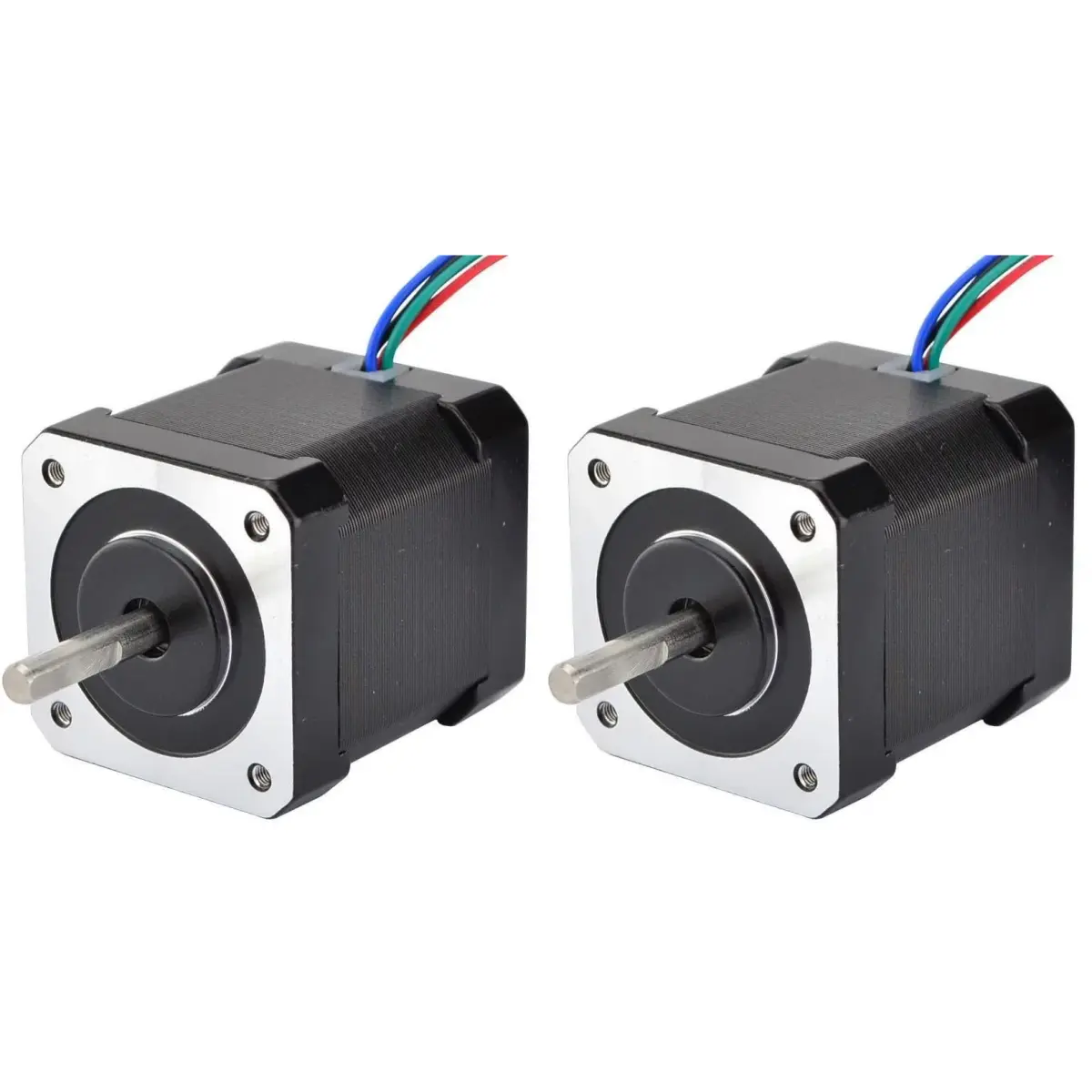 STEPPERONLINE Nema 17 Stepper Motor Bipolar 2A 59Ncm (83.6oz.in) 48mm Body 4-Lead 1m Cable Pack of 2 | High Torque for 3D Printers & CNC - main product image
