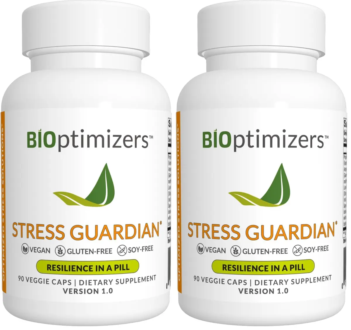 BIOptimizers Stress Guardian – Stress Relief Capsule – Rest Support Management | Unflavored 90 Capsules (Pack of 2) - main product image