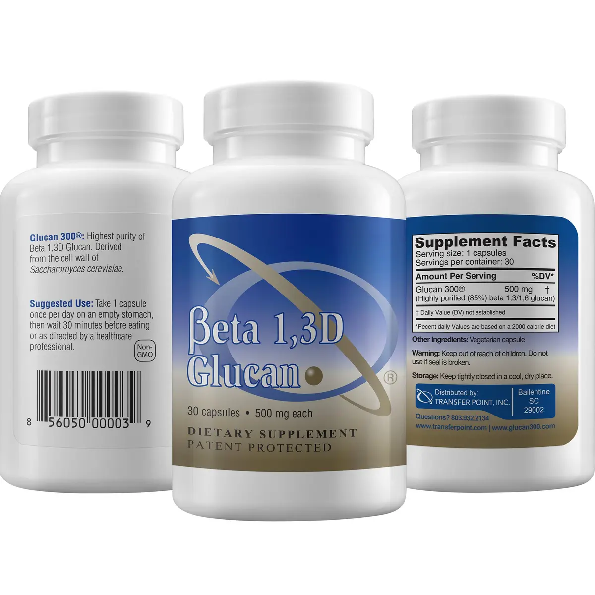 Transfer Point Immune Support Supplement Beta Glucan 500 mg Capsules (Pack of 2, 60 Count) | Immune Support Supplement - view 4