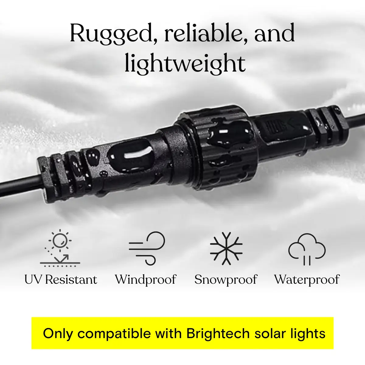 Brightech Ambience Pro Waterproof Extension Cable for Solar Outdoor String Lights, 6 Ft Pack of 2 | Rugged & Reliable - view 5