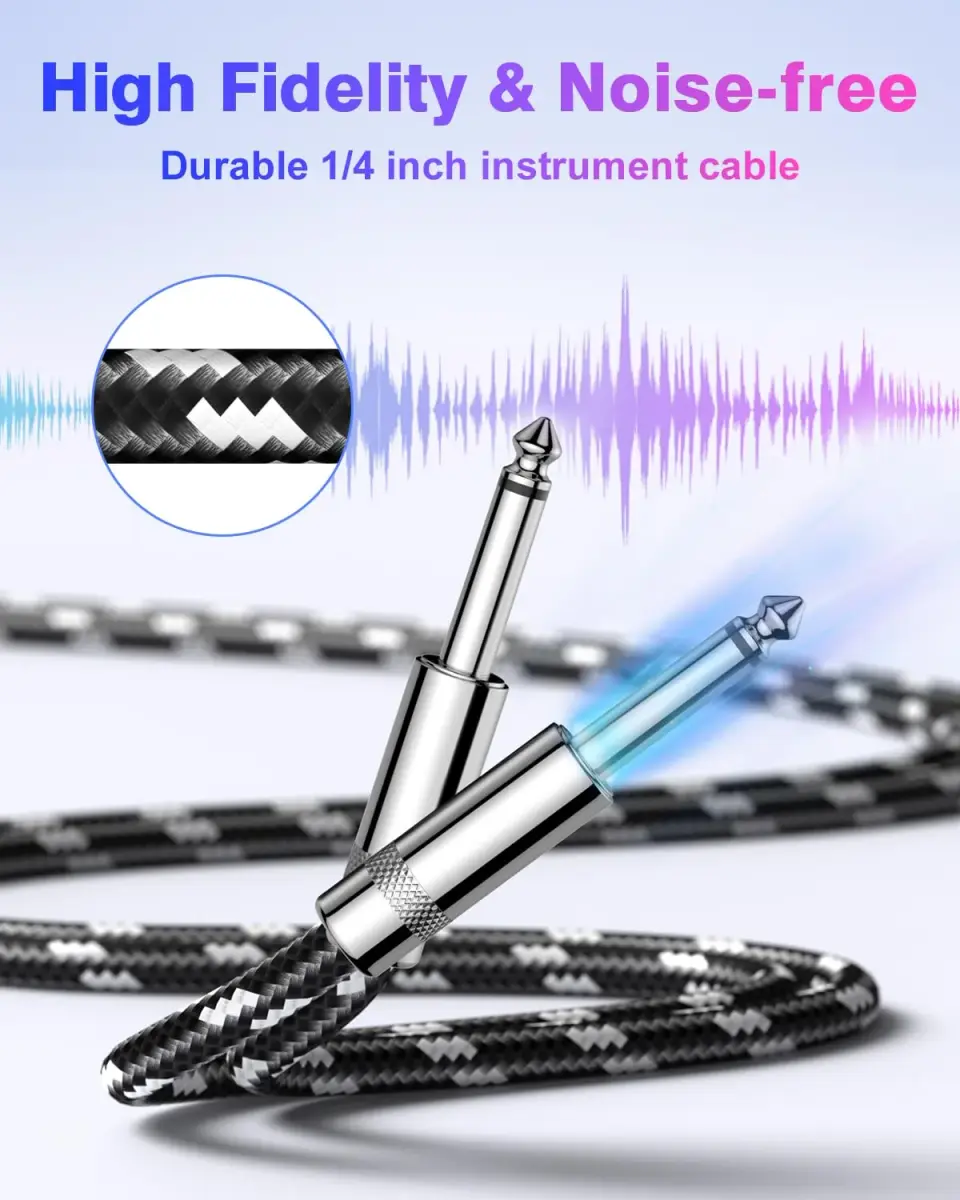 New Bee Guitar Cable 20 ft (6.1 m) | Low Noise High Fidelity - view 5