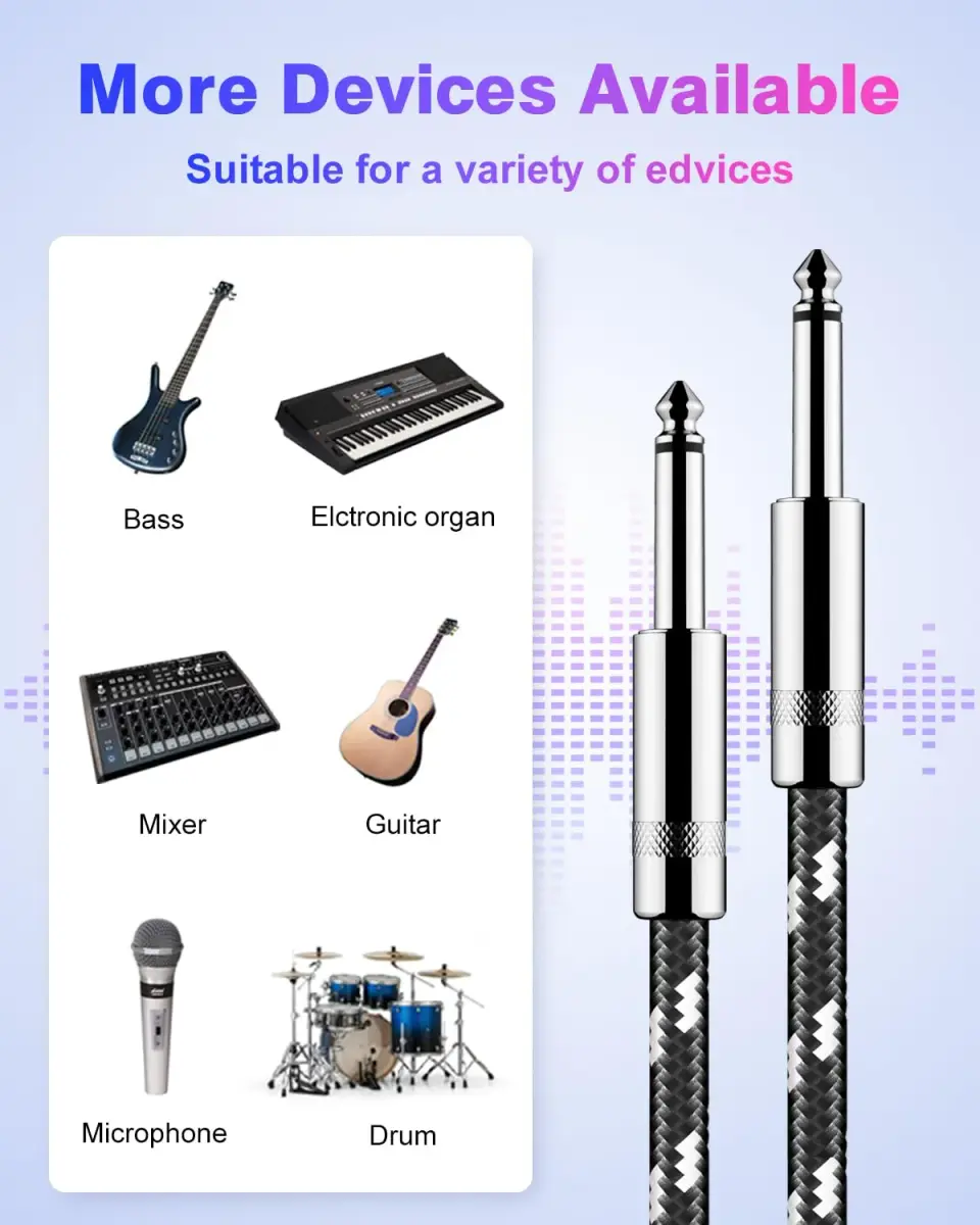 New Bee Guitar Cable 20 ft (6.1 m) | Low Noise High Fidelity - view 2
