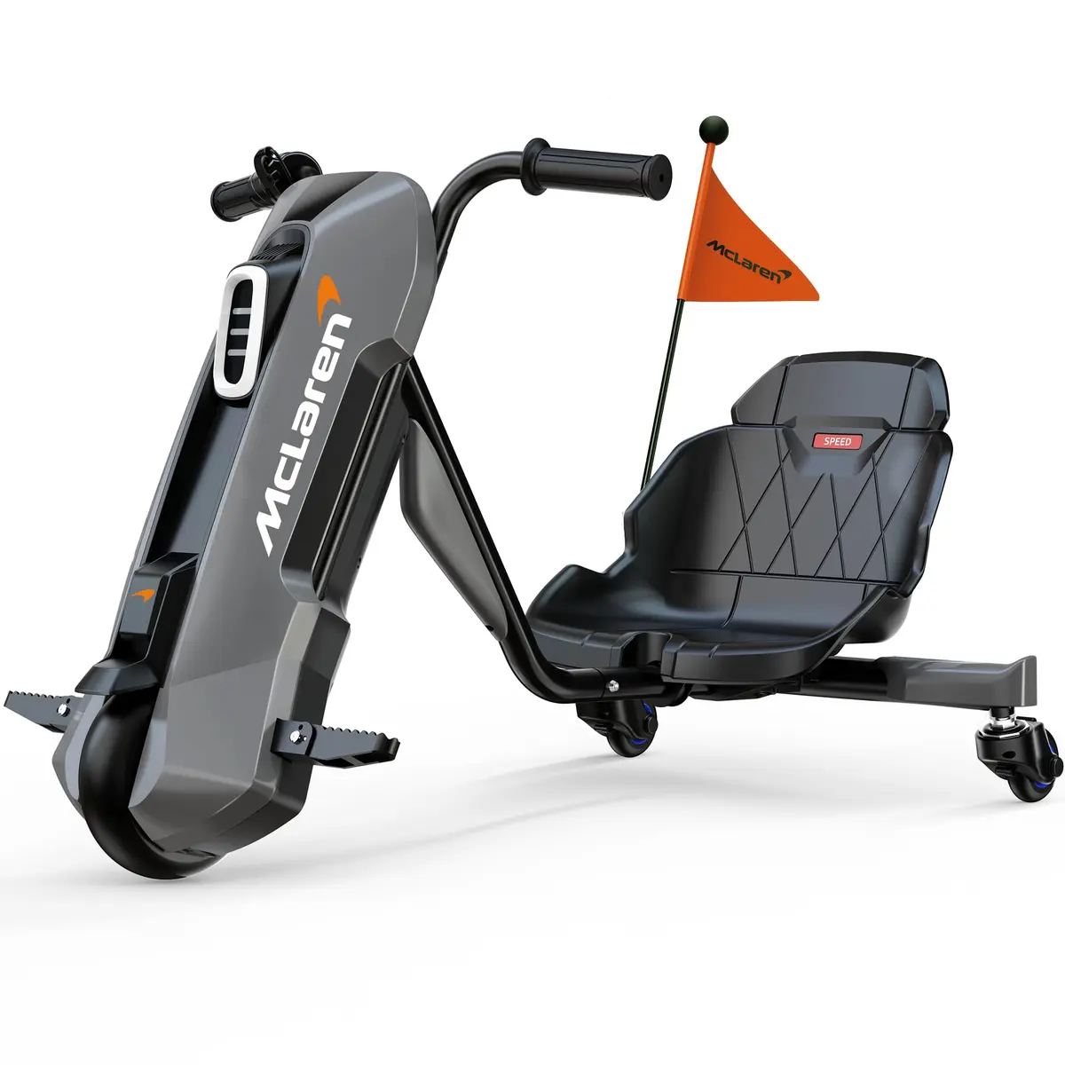 SaveJoy 24V Electric Go Kart for Kids 6-12 | 360° Spin Drift Cart, Black - main product image