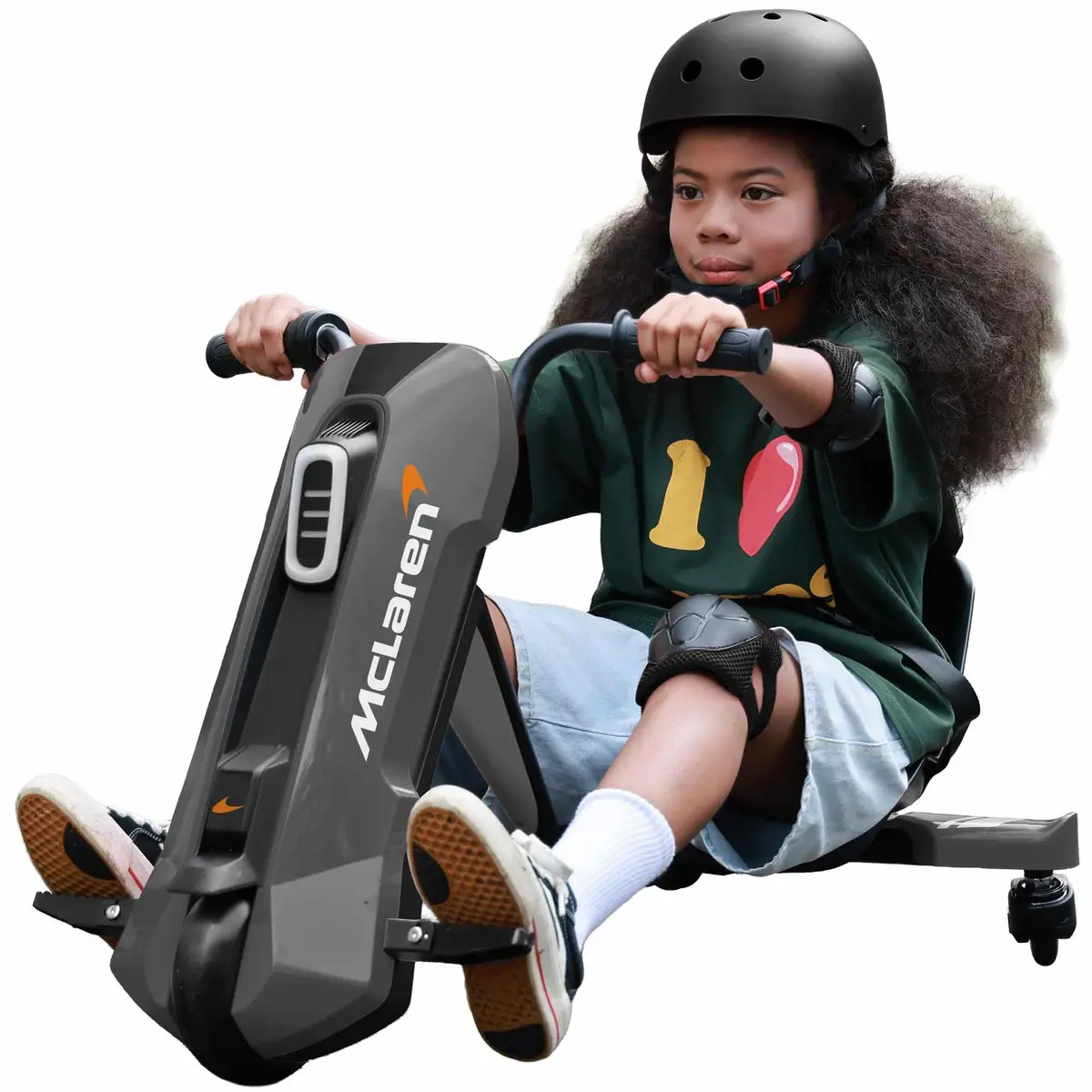 SaveJoy 24V Electric Go Kart for Kids 6-12 | 360° Spin Drift Cart, Black - view 9