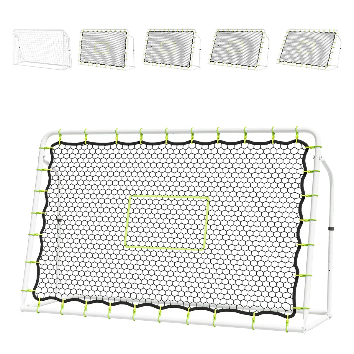 NAIZEA 2 in 1 Soccer Rebounder Net & Soccer Goal | Adjustable Angles for Skill & Multi-Sport Training - main product image