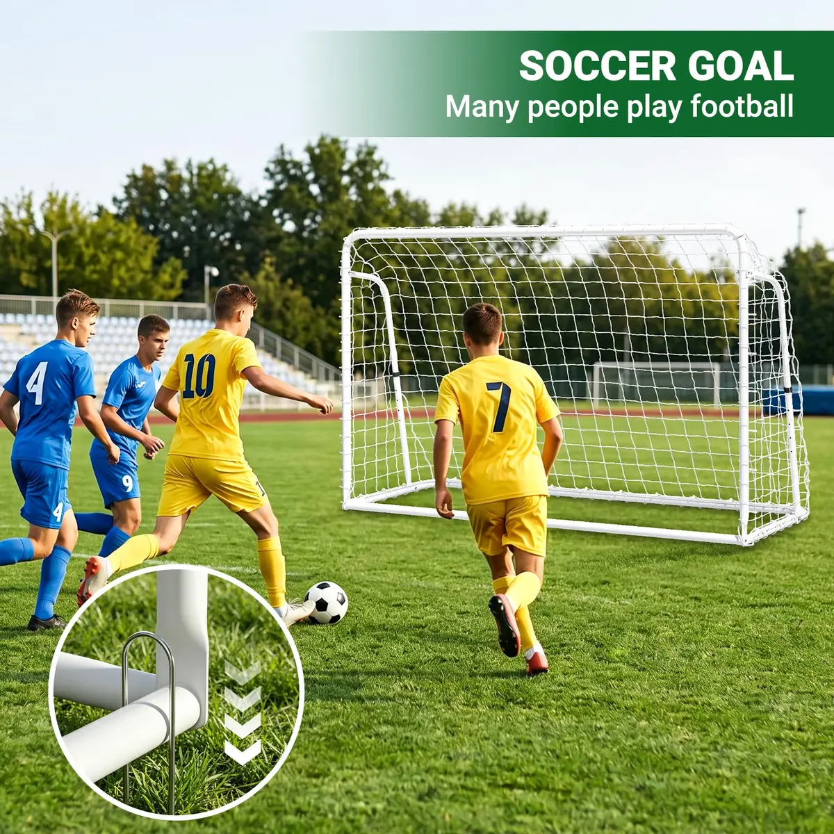 NAIZEA 2 in 1 Soccer Rebounder Net & Soccer Goal | Adjustable Angles for Skill & Multi-Sport Training - view 5