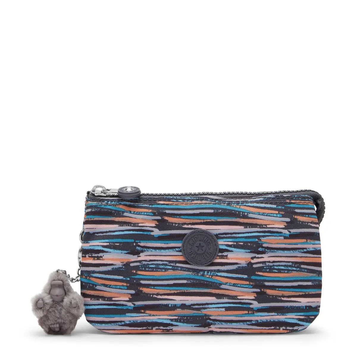Kipling Creativity L Pouch, Lightweight Large Organizer Case with Zip Closure & Multiple Compartments - Mineral Stripes - main product image