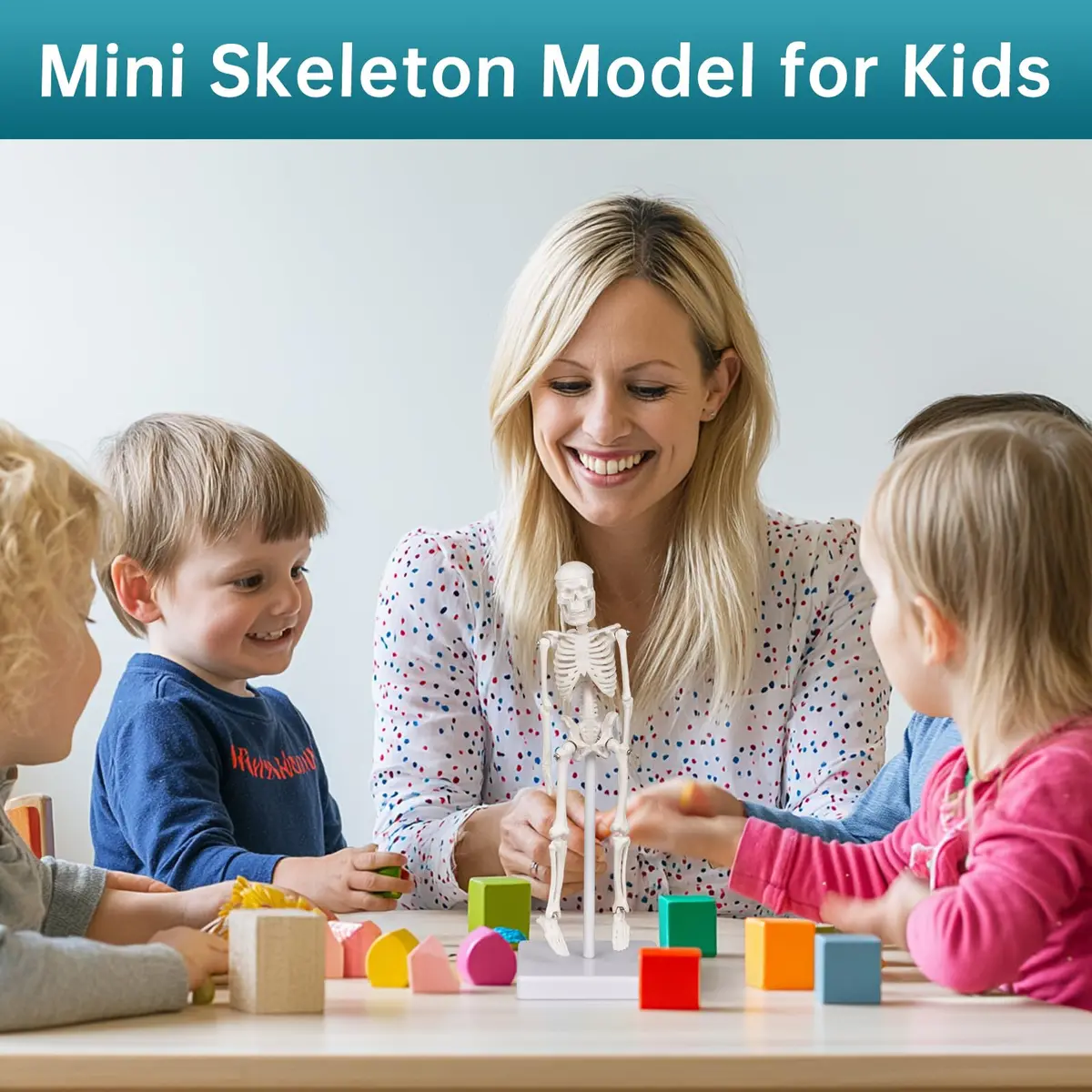 Ultrassist Mini Skeleton Model 7.8" Anatomy Skeleton with Movable Limbs | Educational & Decorative - view 2