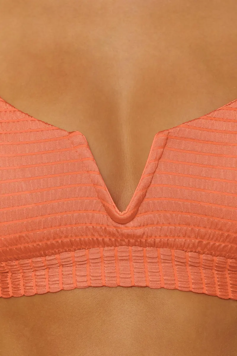 ISABELLA ROSE Maza Women's V-Wire Bralette Bikini Top, Adjustable, Tie Back, Swimwear Separates for Women, Poppy, Medium | Supportive & Stylish Beachwear - view 2