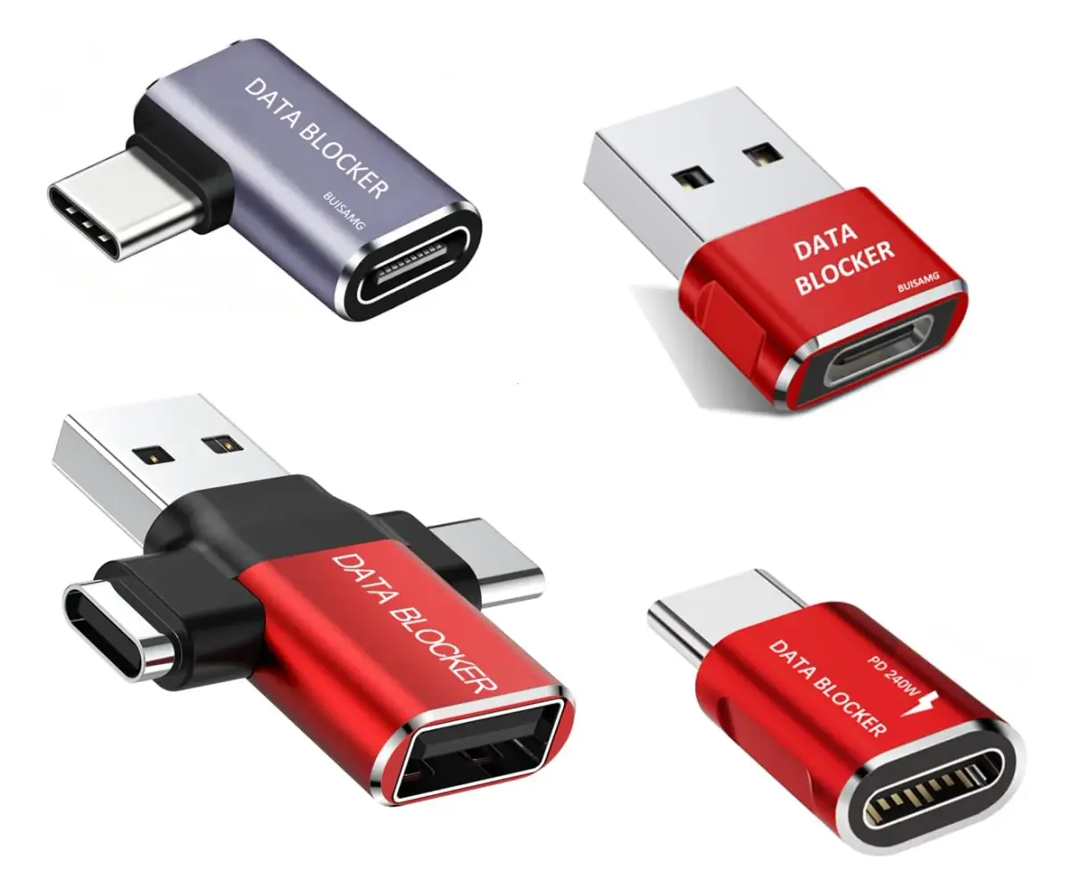 BUISAMG USB C Data Blocker 4-Pack | Protects Against Juice Jacking - main product image