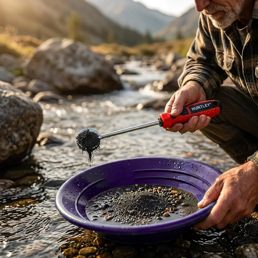 Sluice Fox Gold Panning Kit with Classifier, 2 Pans & Backpack - Purple | Prospecting Equipment - view 6