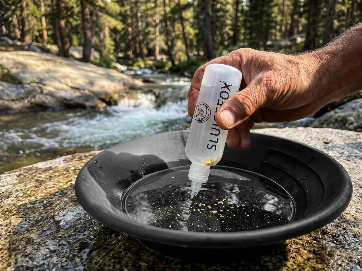 Sluice Fox Gold Panning Kit with 12" Pocket Sluice & 2 Gold Pans - Black | Prospecting Equipment for Gold - view 8