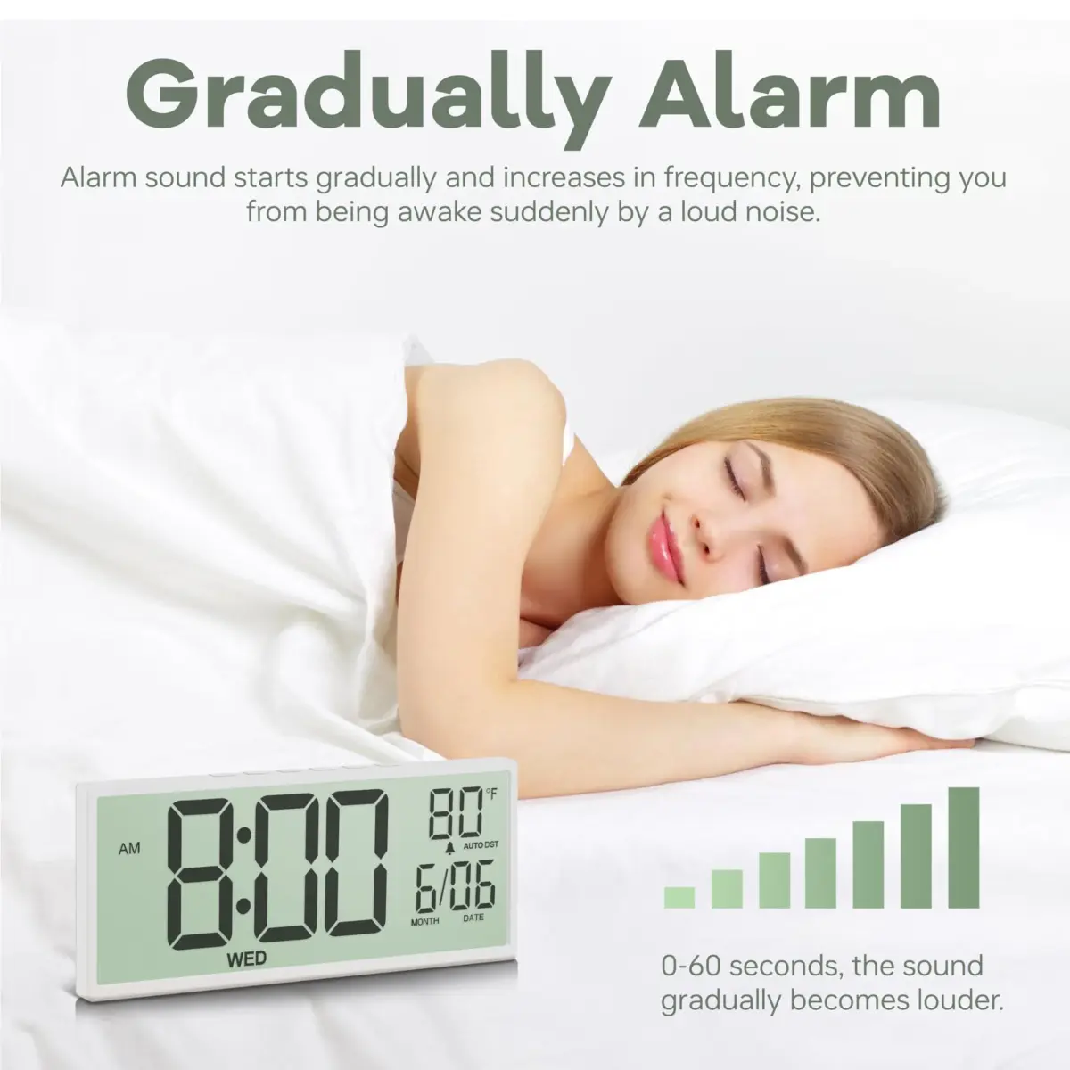 JALL Large Digital Wall Clock 36.8 cm (14.5 inches) | Jumbo Display, Date, Day, Temperature, Auto DST - view 7