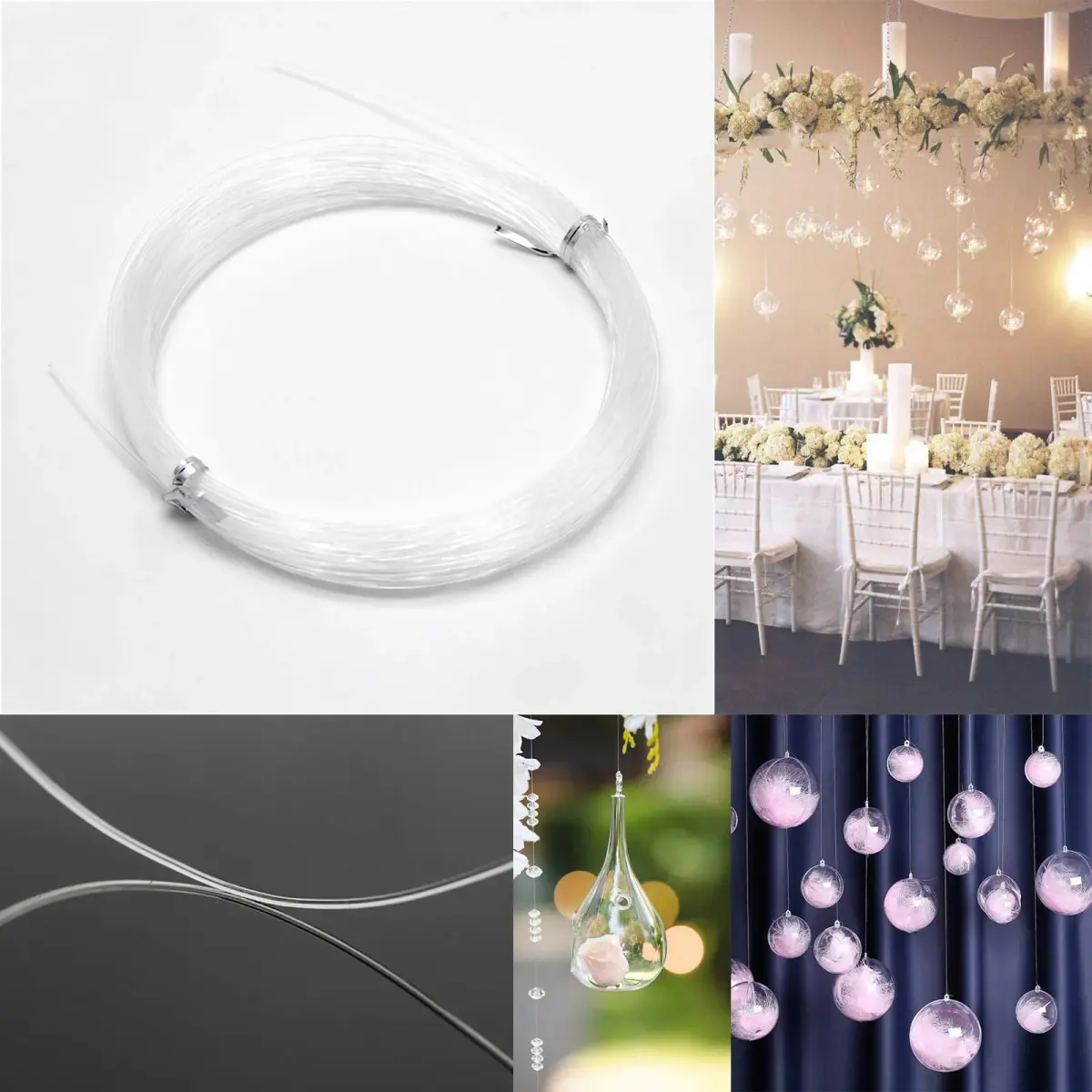 Cerpourt Clear Invisible Hanging Wire 0.9mm Diameter, 196 Feet Total (Pack of 2) | Supports Up to 60lbs - view 6