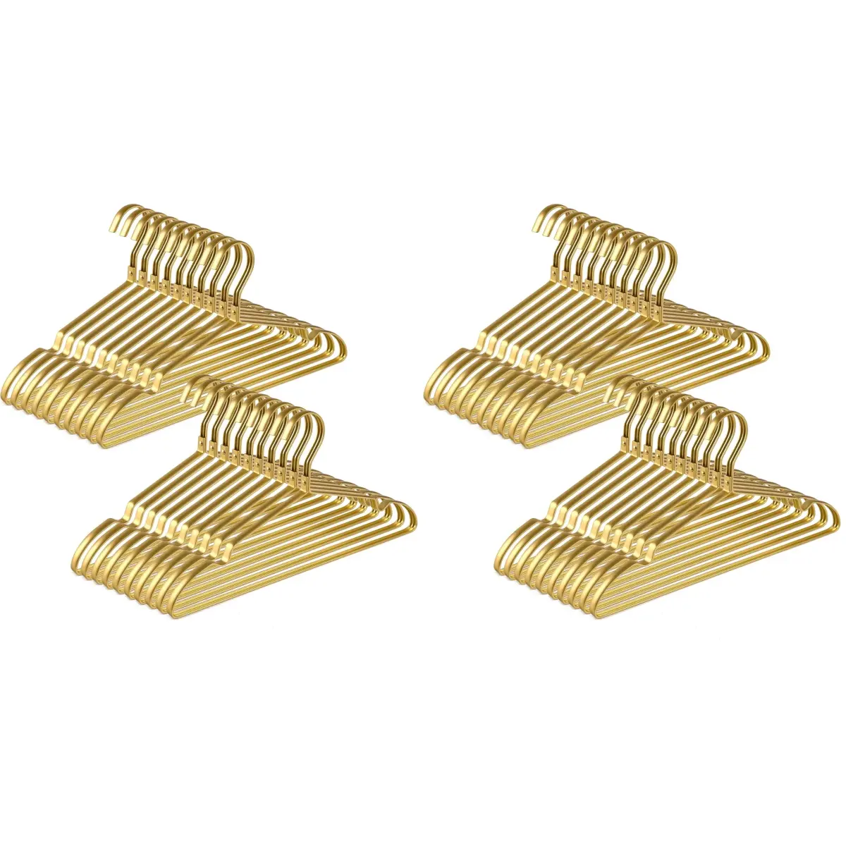 Amber Home 40 Pack Premium Matte Gold Aluminum Coat Hangers, 41.9cm (16.5") | Organize Your Wardrobe - main product image
