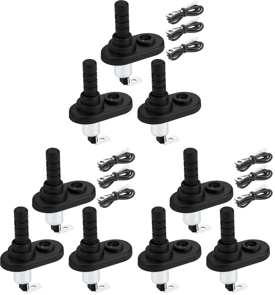 DAIERTEK 3-Pack 12V Door Pin Switch with Rubber Boot | Adjustable Hood Light Switch 20A - main product image