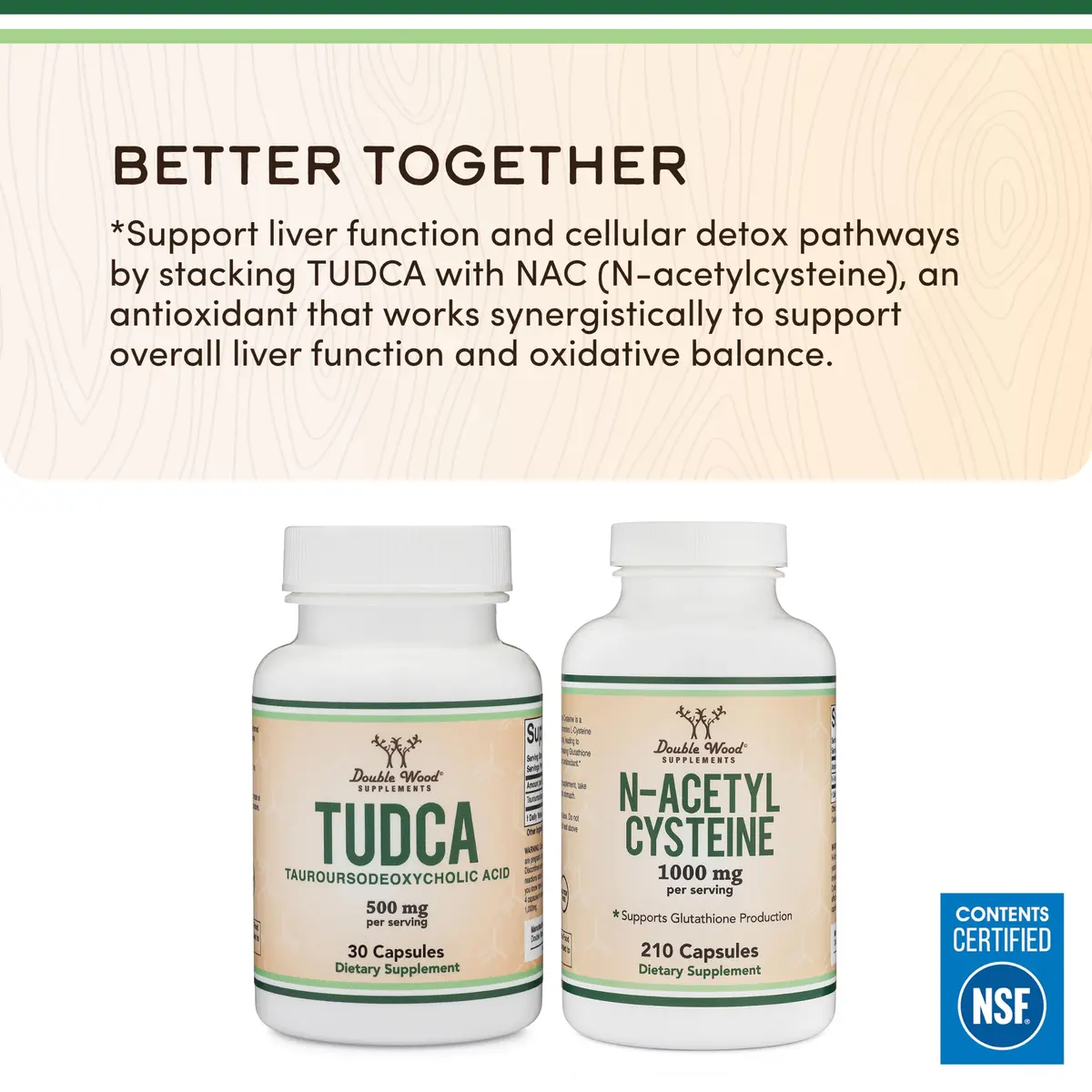 Double Wood Supplements TUDCA Tauroursodeoxycholic Acid 500mg Capsules | Liver Health Support (30 Count) - view 5