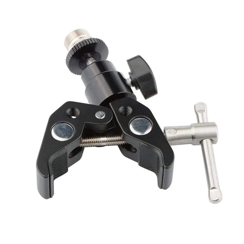 CAMVATE Mini Crab Clamp Articulated 1/4 Pack of 4 | Microphone Mounting Clamp with 360° Ball Head - view 6