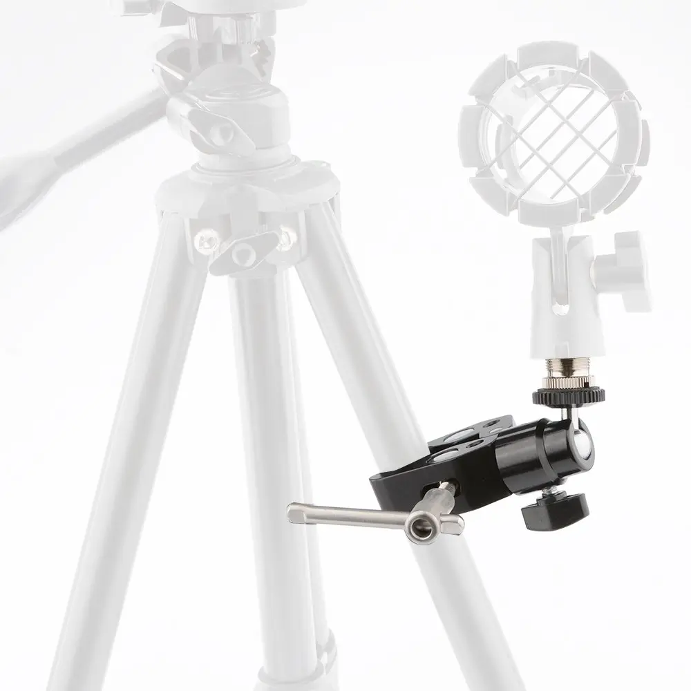CAMVATE Mini Crab Clamp Articulated 1/4 Pack of 4 | Microphone Mounting Clamp with 360° Ball Head - view 3