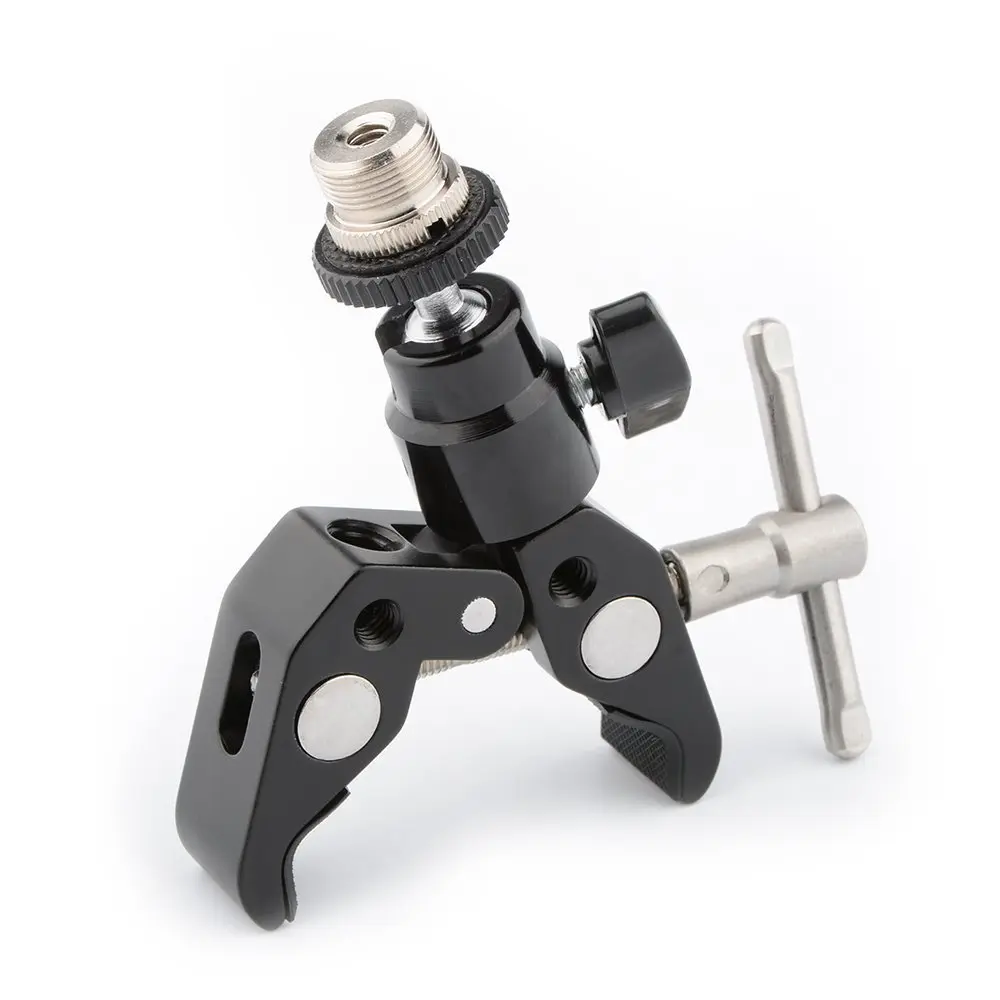 CAMVATE Mini Crab Clamp Articulated 1/4 Pack of 4 | Microphone Mounting Clamp with 360° Ball Head - view 4