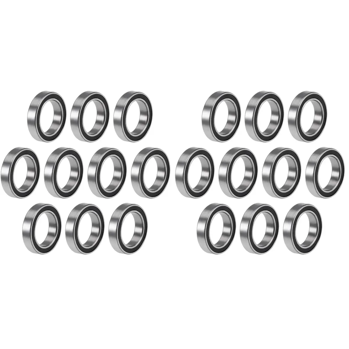 uxcell 6701-2RS Deep Groove Ball Bearings 12mm x 18mm x 4mm Double Sealed Chrome Steel | Pack of 20 - main product image
