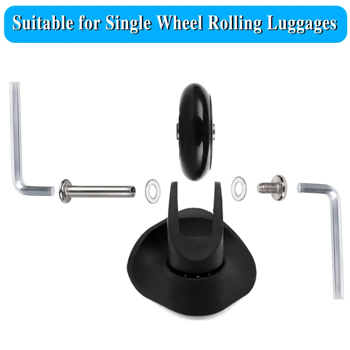 OwnMy Luggage Suitcase Replacement Wheels 45mm x 18mm | Pack of 3 Sets (12 Wheels Total) - view 4