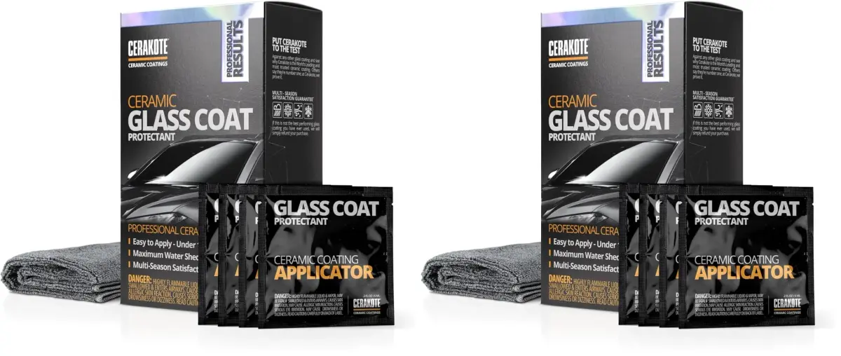 CERAKOTE Ceramic Glass Coat Protectant Pack of 2 | Hydrophobic Windshield Coating for Enhanced Visibility - main product image